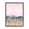 Stupell Industries Wheat Field Dawn Pink &#x26; Green Watercolor Painting Black Framed Wall Art
